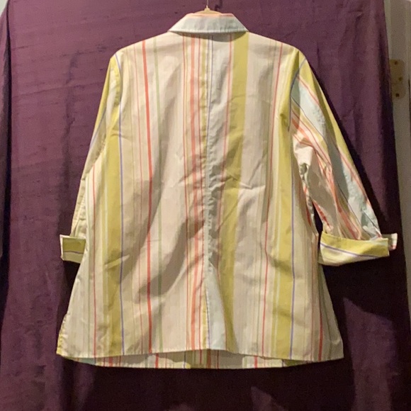 Land’s End Vertical Stripe Button Down Tunic - Picture 5 of 10